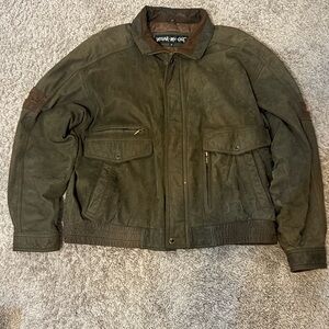 Wear me out 90s flight jacket style  Men's Olive Jacket